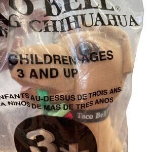 Taco Bell Talking Chihuahua Plush Toy Sealed Vintage 1990's Applause NOT Working
